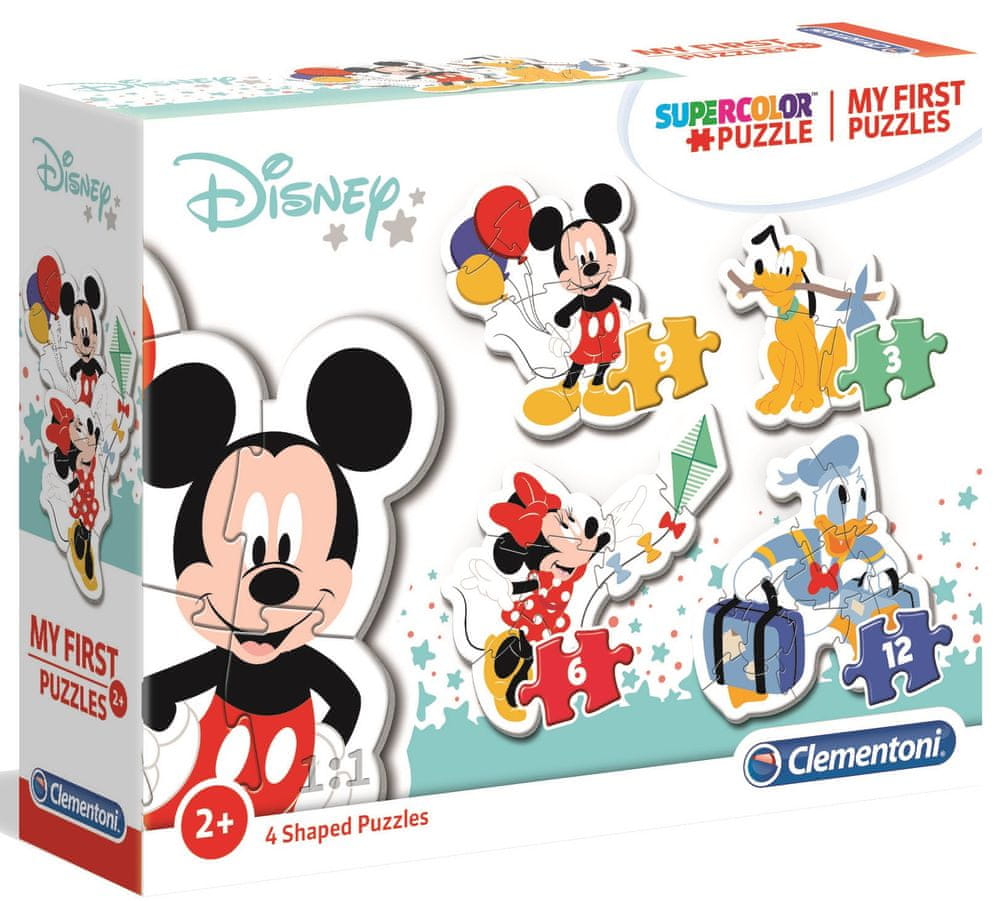 Levně Clementoni Moje první puzzle Mickey Mouse 3+6+9+12 dílků
