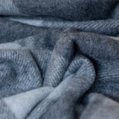 Decor By Glassor Vlněná deka velká šedá kostkovaná Buffalo