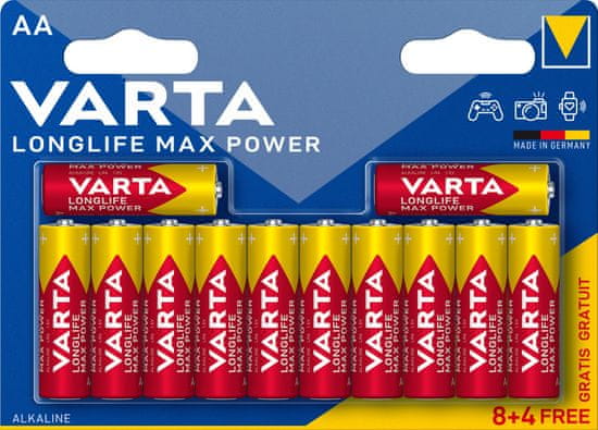 Varta Longlife Max Power 8+4 AA (Double blister) 4706101462