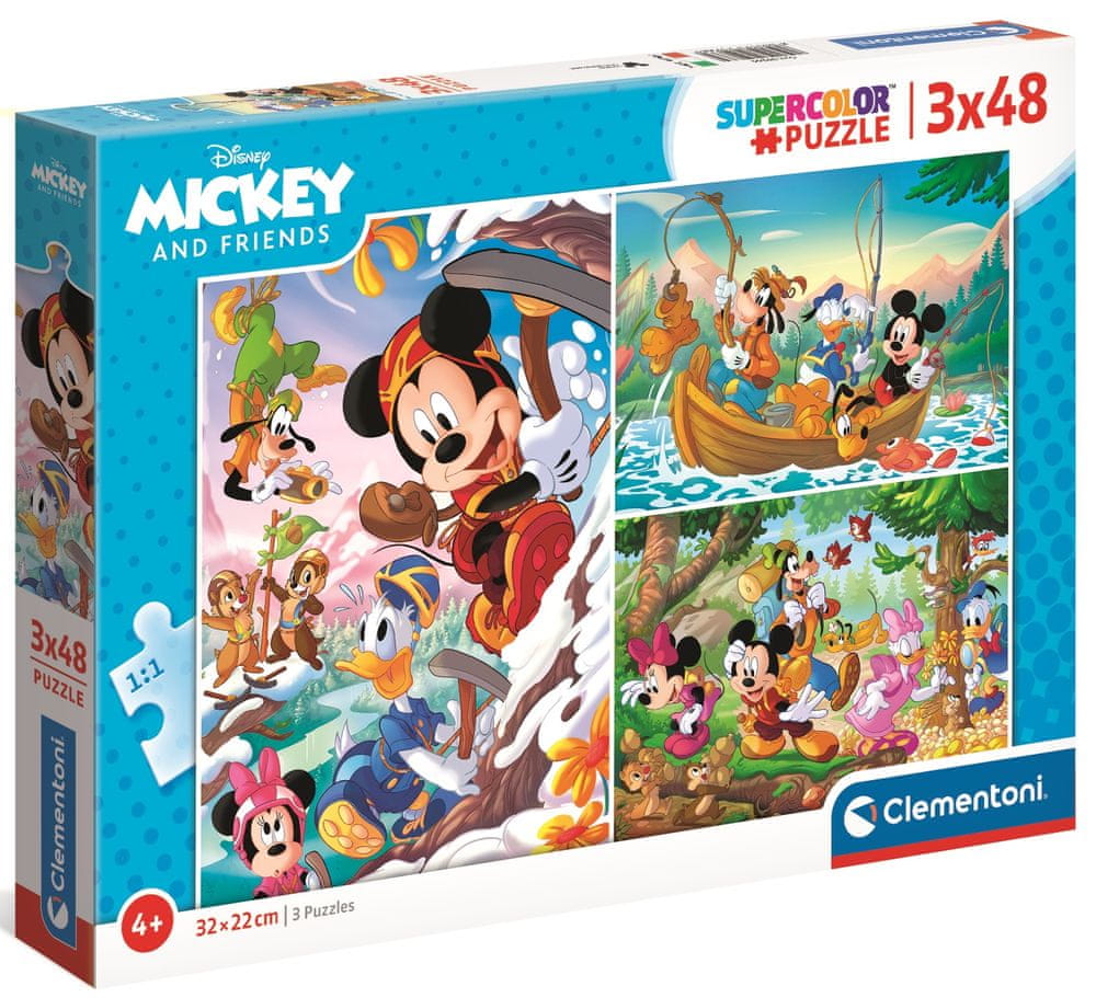 Levně Clementoni Puzzle Mickey Mouse a přátelé 3x48 dílků