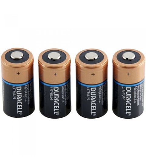 Panasonic Lithiová baterie DURACELL CR123A 3V, 4 ks pro Danalock V3
