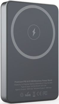 CubeNest Magnetic Wireless PowerBank S1B0 powerbanka Qi 5000 mAh usb-c usb-a magnetická MagSafe iPhone AirPods
