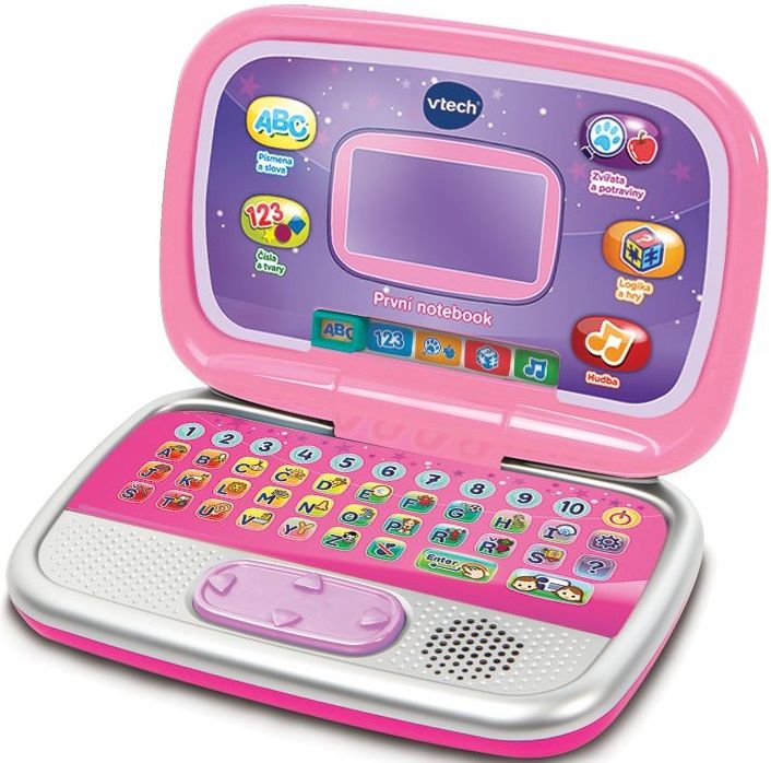 Vtech První notebook - růžový CZ - použité