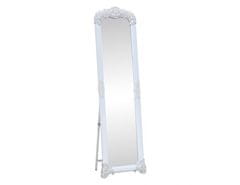 KONDELA Stojanové zrcadlo, bílá / stříbrná, Casius