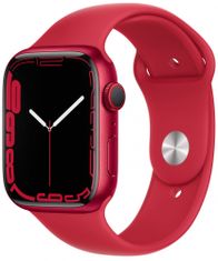 Apple Watch Series 7 Cellular, 45mm (PRODUCT)RED Aluminium Case RED Sport Band MKJU3HC/A - použité