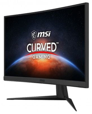 MSI Optix G24C6P gamer monitor 23,6 hüvelyk képátló Full HD IPS képernyő 144 Hz frissítési frekvencia kompatibilis fejlett technológia Anti-Flicker funkcióval