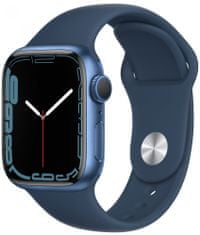 Apple Watch Series 7, 41mm Blue Aluminium Case Abyss Blue Sport Band MKN13HC/A