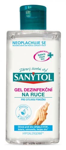 AC Marca SANYTOL dezinfekční gel sensitive na ruce 75ml na citlivou pokožku