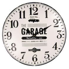 Clayre & Eef Kovové nástěnné hodiny Garage 40 cm