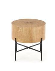 Halmar Kulatý konferenční stolek Brooklyn S - dub přírodní/černá
