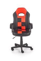 Halmar Dětská židle na kolečkách Storm - černá/červená