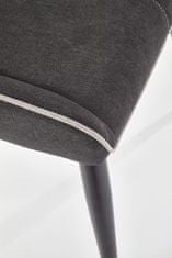 Halmar Jídelní židle K369 - tmavě šedá/černá