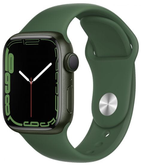 Apple Watch Series 7, 41mm Green Aluminium Case Clover Sport Band MKN03HC/A