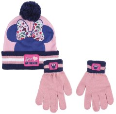 Disney dívčí růžový set čepice a rukavic Minnie 2200007927