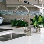 LEMARK Kuchyňský faucet s otočným výtokem, ocel, LEMARK LM5078S "EXPERT" (záruka 10 roky)