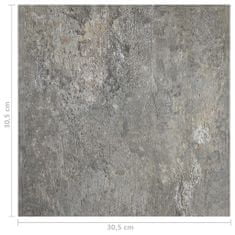 Greatstore Samolepicí podlahové desky 20 ks PVC 1,86 m2 šedé
