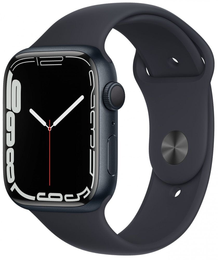 Apple Watch Series 7, 45mm Midnight Aluminium Case Midnight Sport Band MKN53HC/A - rozbaleno