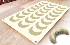 Alvarak Silikonová pečící forma na vanilkové rohlíčky 29x17,5cm -