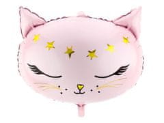PartyDeco Kočka růžová 48x36 - fóliový balónek