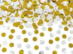 PartyDeco Vystřelovací konfety stříbrno-zlaté 40 cm