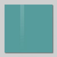 SOLLAU Skleněná magnetická tabule zelená smaragdová 48 x 48 cm