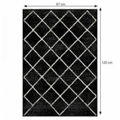 ATAN Koberec MATES TYP 1 67x120 cm - černá/bílá/vzor