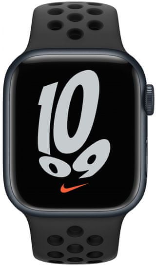 Apple Watch Nike Series 7 Cellular, 41mm Midnight Aluminium Case with Anthracite/Black Nike Sport Band MKJ43HC/A