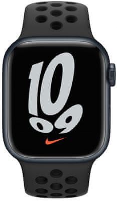 Chytré hodinky Apple Watch Series 7 Cellular pro běhání EKG sledování tepu srdeční činnost monitorování aktivity notifikace online platby Apple Pay tréninkové programy přehrávání hudby notifikace volání