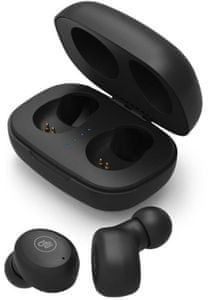 Pohodlná přenosná špuntová sluchátka gogen tws crew Bluetooth technologie výdrž až 4 h na nabití nabíjecí box odolnost vodě handsfree funkce
