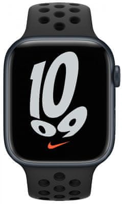 Chytré hodinky Apple Watch Series 7 Cellular pro běhání EKG sledování tepu srdeční činnost monitorování aktivity notifikace online platby Apple Pay tréninkové programy přehrávání hudby notifikace volání