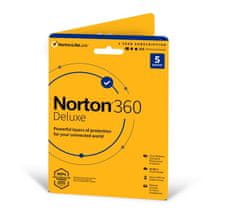 NORTON 360 DELUXE 50GB +VPN 1 UŽIVATEL PRO 5 ZAŘÍZENÍ NA 1 ROK-ELEKTRONICKÁ LICENCE