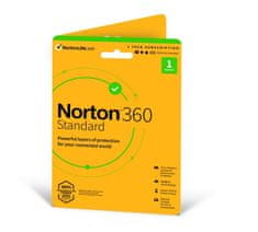 Norton NORTON 360 STANDARD 10GB + VPN 1 UŽIVATEL PRO 1 ZAŘÍZENÍ NA 1 ROK- ELEKTRONICKÁ LICENCE