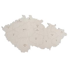 MAJA DESIGN Dřevěná MAPA ČESKÉ REPUBLIKY MINI