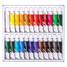 Deli stationery Akrylové barvy 24 barev, 12ml