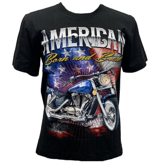 Rock Eagle Moto tričko Live To Ride, černé, THRE13