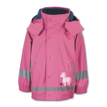 Sterntaler bunda do deště růžová s odpínací fleece mikinou jednorožec 5652113, 74