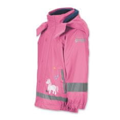 Sterntaler bunda do deště růžová s odpínací fleece mikinou jednorožec 5652113, 122