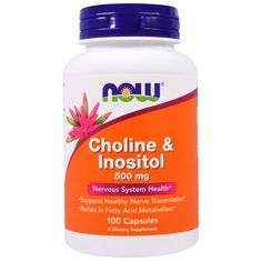 NOW Cholin & Inositol, 500 mg, 100 kapslí