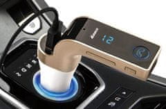 Bluetooth FM Transmitter, na USB a micro SD karty - Černá