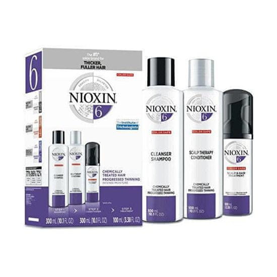 Nioxin Dárková sada pro řídnoucí normální až silné přírodní i chemicky ošetřené vlasy System 6 (Hair System