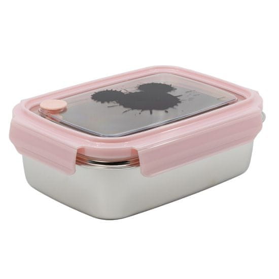 Stor Nerezová dóza / krabička na jídlo MICKEY MOUSE Pink Hermetico, 1020ml, 03930