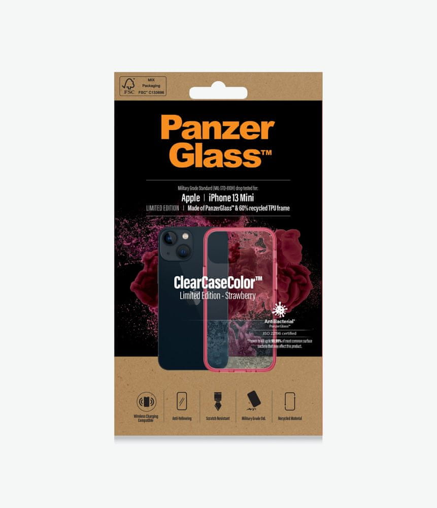 PanzerGlass ClearCaseColor pro Apple iPhone 13 mini 0330, červená - použité
