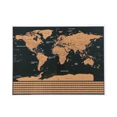 Malatec Mapa světa s vlajkami stírací
