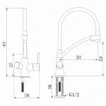 LEMARK Kuchyňský faucet, s flexibilním výtokem, s připojením k filtru na pitnou vodu, chrom, bílý výtok, LM3070C-bílý „KOMFORT“ (záruka 10 roky )