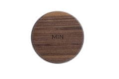 MIN Bezdrátová nabíječka MIN PAD Premium - Ořechové dřevo a černý kabel