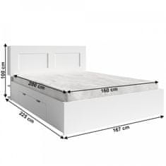 ATAN Ložnicová sestava RAMIAK (postel/2ks noční stolek/skříň ) bílá