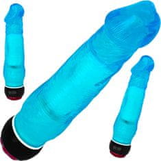 LOLO realistický tvarovaný gelový vibrátor modrý