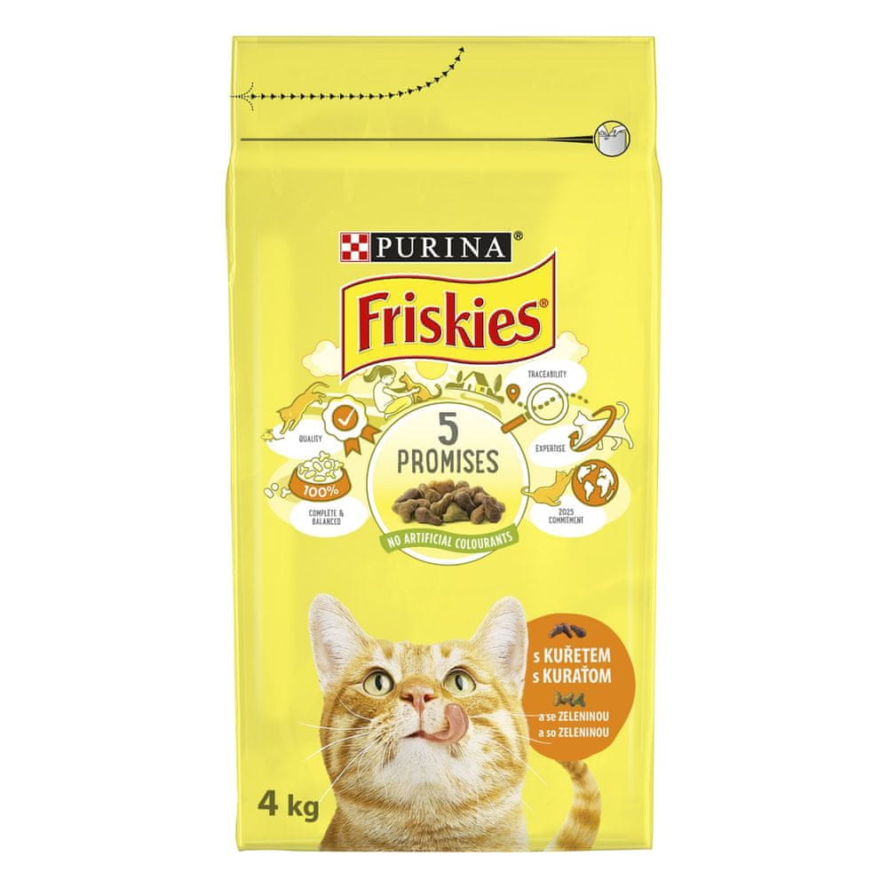 Levně Friskies Cat s kuřetem a zeleninou 4 kg