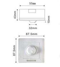 T-LED Stmívač manuální s IR ovládáním 06104