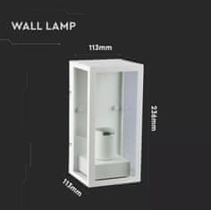LED Solution Matně bílé fasádní svítidlo pro žárovku E27 8517